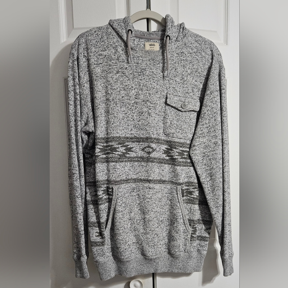 Vans Gray Patterned Sweater with hood